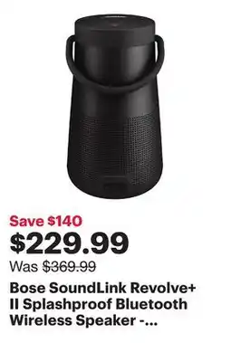 Best Buy Bose SoundLink Revolve+ II Splashproof Bluetooth Wireless Speaker - Triple Black offer