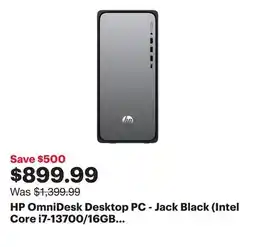 Best Buy HP OmniDesk Desktop PC - Jack Black (Intel Core i7-13700/16GB RAM/512GB SSD) - Only at Best Buy offer