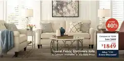 La Z Boy Laurel Fabric Stationary Sofa offer