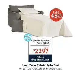 La Z Boy Leah Twin Fabric Sofa Bed offer