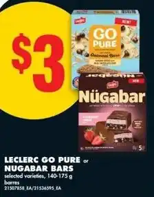 No Frills Leclerc go pure or nugabar bars offer