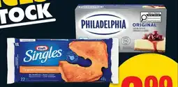 No Frills Philadelphia cream cheese product or kraft singles offer