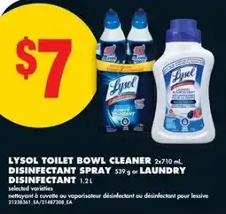 No Frills Lysol toilet bowl cleaner, disinfectant spray or laundry disinfectant offer
