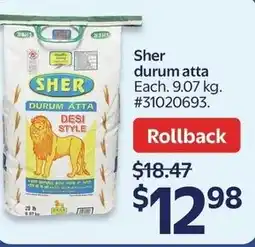 Walmart Sher durum atta offer