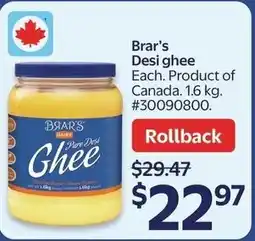 Walmart Brar's Desi ghee offer