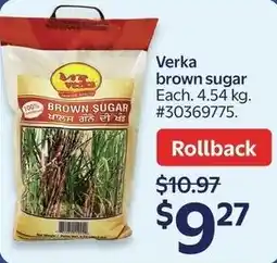 Walmart Verka brown sugar offer