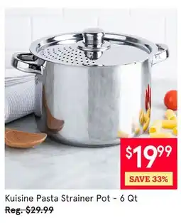 Kitchen Stuff Plus Kuisine Pasta Strainer Pot - 6 Qt offer