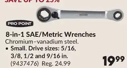 Princess Auto 8-in-1 SAE/Metric Wrenches offer
