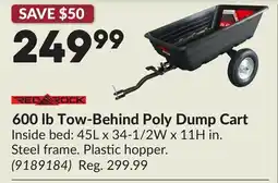Princess Auto 600 lb Tow-Behind Poly Dump Cart offer