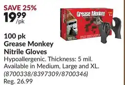 Princess Auto Grease Monkey Nitrile Gloves offer
