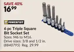 Princess Auto 6 pc Triple Square Bit Socket Set offer