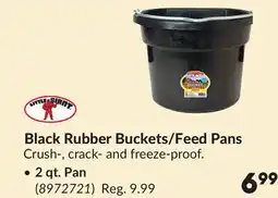 Princess Auto LITTLE GIANT Black Rubber Buckets/Feed Pans 2 qt. Pan offer