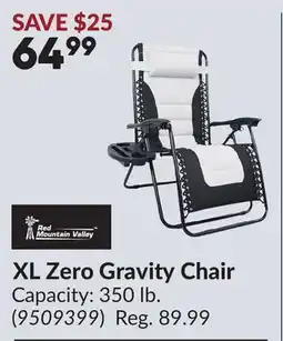 Princess Auto XL Zero Gravity Chair offer
