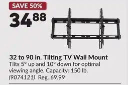 Princess Auto 32 to 90 in. Tilting TV Wall Mount offer