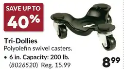 Princess Auto Tri-Dollies 6 in. Capacity: 200 lb offer