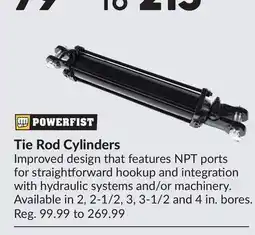 Princess Auto Tie Rod Cylinders offer