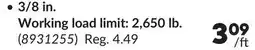 Princess Auto Grade 30 Zinc-Plated Chain, Sold by the Foot 3/8 in. Working load limit: 2,650 lb offer