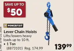 Princess Auto Lever Chain Hoists 1 Ton offer