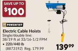 Princess Auto Electric Cable Hoists offer