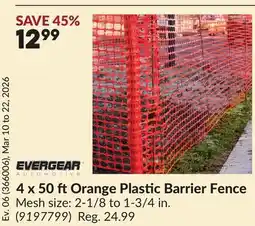 Princess Auto 4 x 50 ftOrange Plastic Barrier Fence offer