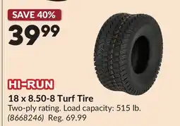 Princess Auto HI-RUN 18 x 8.50-8 Turf Tire offer
