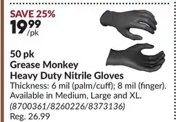 Princess Auto WATSON GLOVES 50 pk Grease Monkey Heavy Duty Nitrile Gloves offer