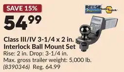 Princess Auto Class III/IV 3-1/4 x 2 in. Interlock Ball Mount Set offer