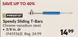 Princess Auto Speedy Sliding T-Bars offer