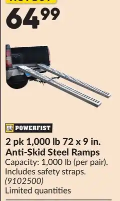 Princess Auto 2 pk 1,000 lb 72 x 9 in. Anti-Skid Steel Ramps offer