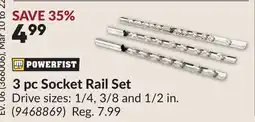 Princess Auto 3 pc Socket Rail Set offer