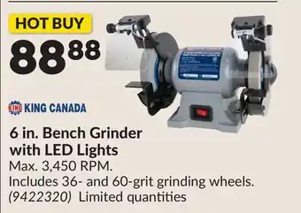Princess Auto 6 in. Bench Grinder with LED Lights offer