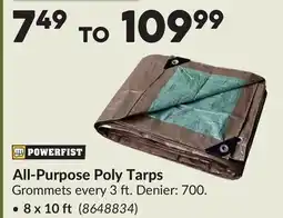 Princess Auto All-Purpose Poly Tarps offer