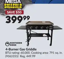 Princess Auto 4-Burner Gas Griddle offer