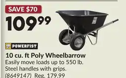 Princess Auto 10 cu. ft Poly Wheelbarrow offer