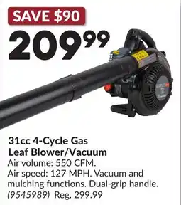 Princess Auto 31cc 4-Cycle Gas Leaf Blower/Vacuum offer