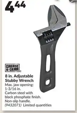 Princess Auto 8 in. Adjustable Stubby Wrench offer