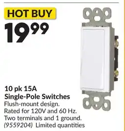 Princess Auto 10 pk 15A Single-Pole Switches offer