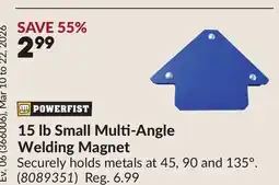 Princess Auto 15 lb Small Multi-Angle Welding Magnet offer