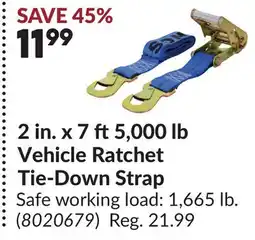 Princess Auto in. x 7 ft5,000 lb Vehicle Ratchet Tie-Down Strap offer