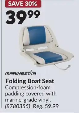 Princess Auto Folding Boat Seat offer