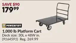 Princess Auto 1,000 lb Platform Cart offer