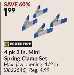 Princess Auto 4 pk 2 in. Mini Spring Clamp set offer