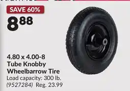 Princess Auto 4.80 x 4.00-8 Tube Knobby Wheelbarrow Tire offer