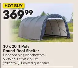 Princess Auto 10 x 20 ftPoly Round-Roof Shelter offer