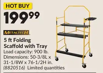 Princess Auto 5 ft Folding Scaffold with Tray offer
