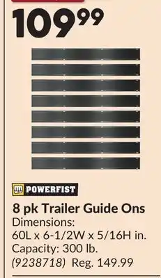 Princess Auto 8 pk Trailer Guide Ons offer