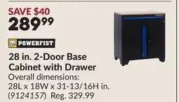 Princess Auto 28 in. 2-Door Base Cabinet with Drawer offer