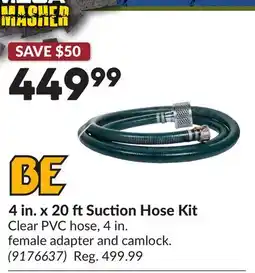 Princess Auto 4 in. x 20 ftSuction Hose Kit offer