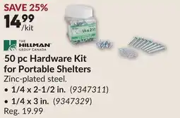 Princess Auto THE HILLMAN GROUP CANADA 50 pc Hardware Kit for Portable Shelters 1/4 x 2-1/2 in offer