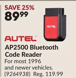 Princess Auto AP2500 Bluetooth Code Reader offer